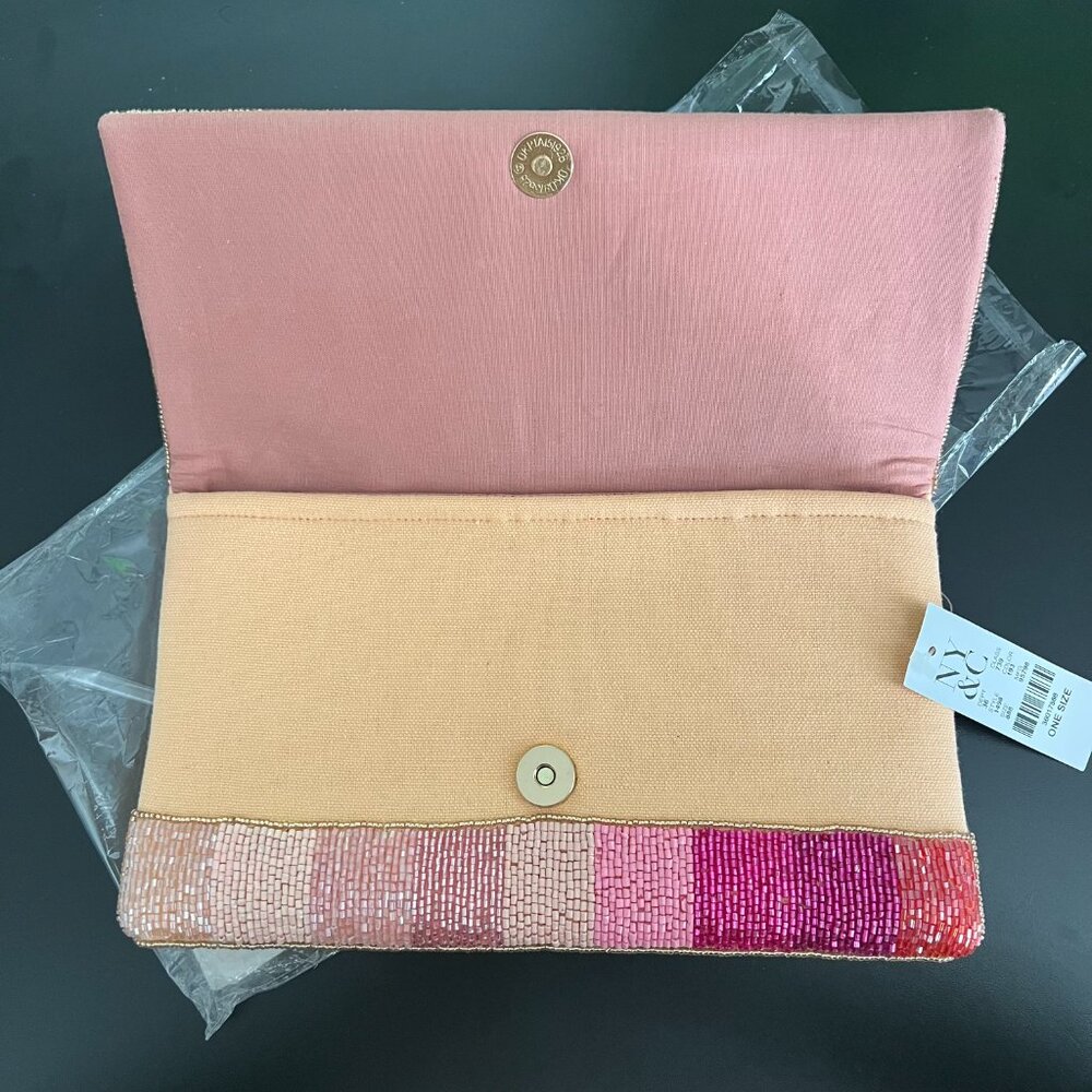 Rose All Day beaded Clutch NY&CO NWT - Picture 2 of 6